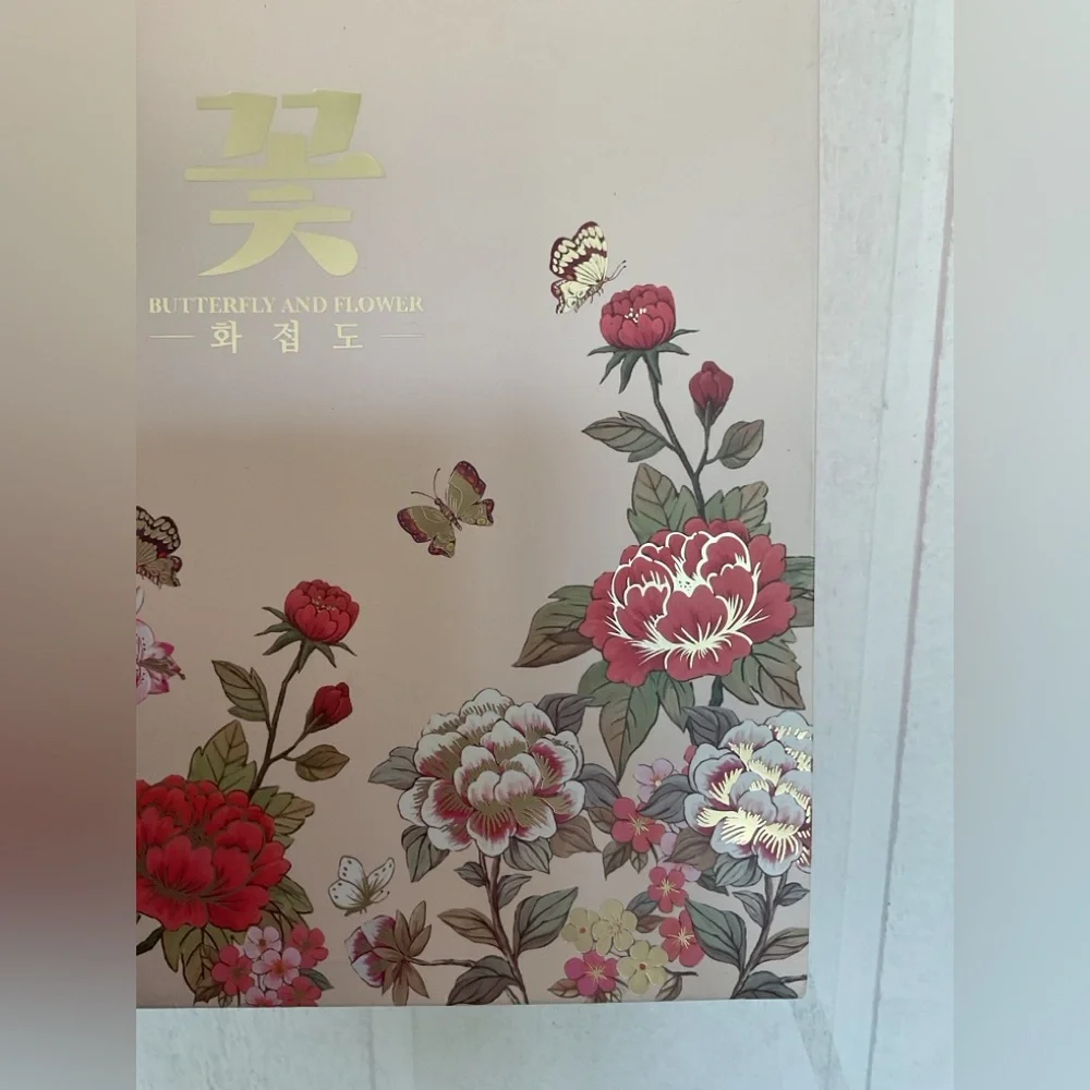 NWT Korean Hwajodo Flower and Bird Artwork Shopping Gift Bag